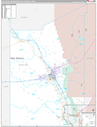 Las Cruces Wall Map Premium Style